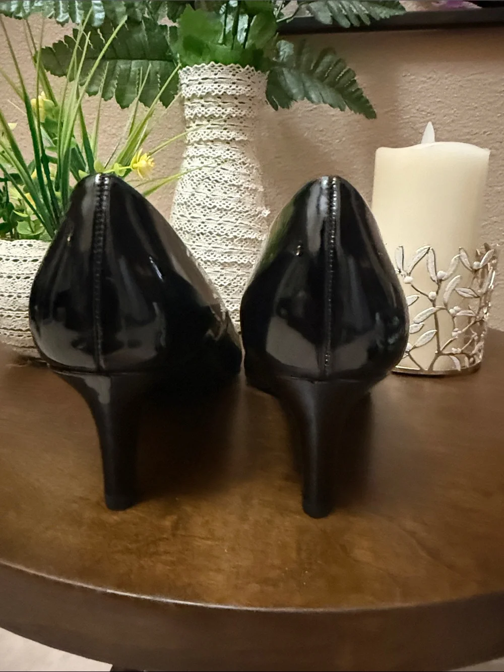 EASY STREET Black Patent Leather Pumps Size 8 New